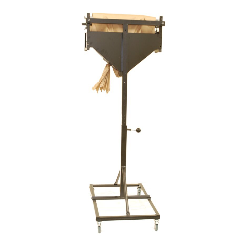 Der Fllpapier-Spender wird an der Stnder-Konstruktion befestigt, der Standfu ist bequem hhenverstellbar