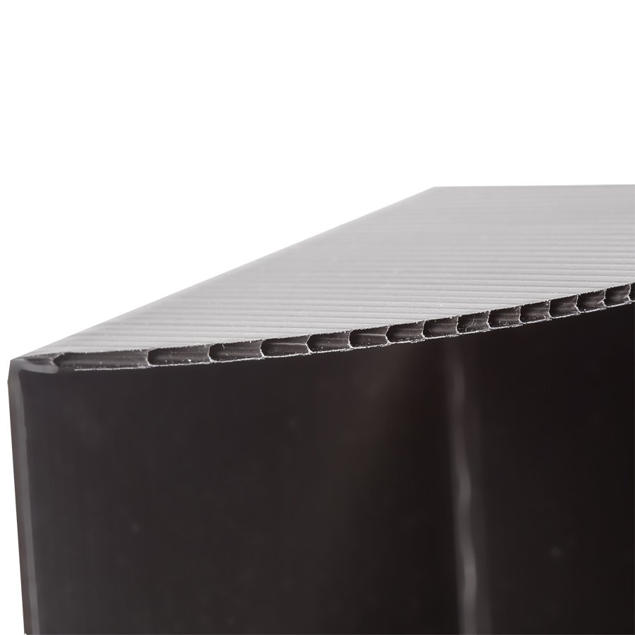 Die komplette Verpackung besteht aus hochwertiger PP-Kunststoffwelle