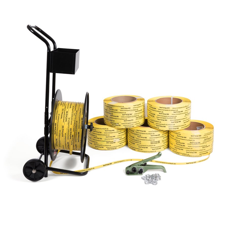 Zustzlichen Umreifungs-Komfort bietet ein Abroller fr Komposit-Umreifungsband (z.B. 7.0532)