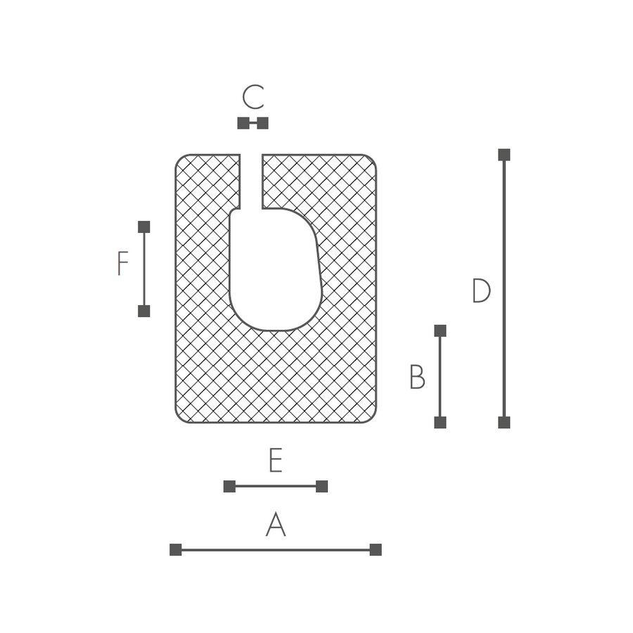 Abmessungen der Schaumprofile (siehe Preistabelle)