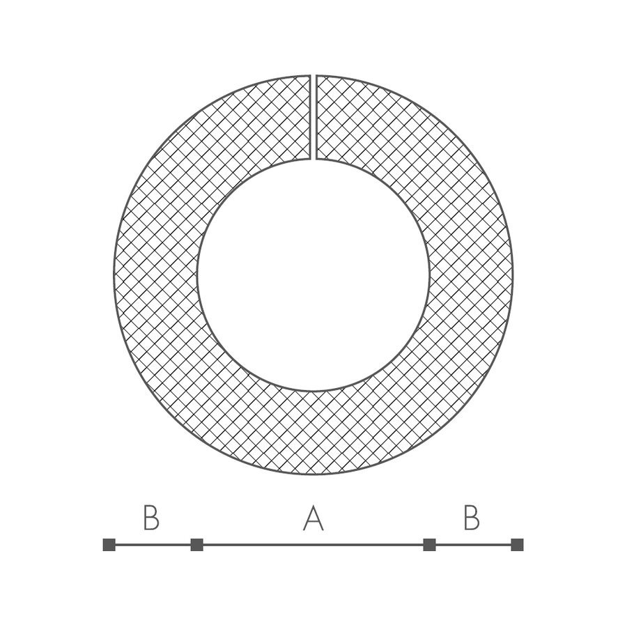Abmessungen des Schaumprofils (siehe Preistabelle)
