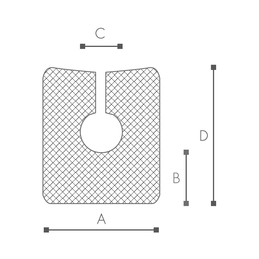 Abmessungen des Schaumprofils (siehe Preistabelle)