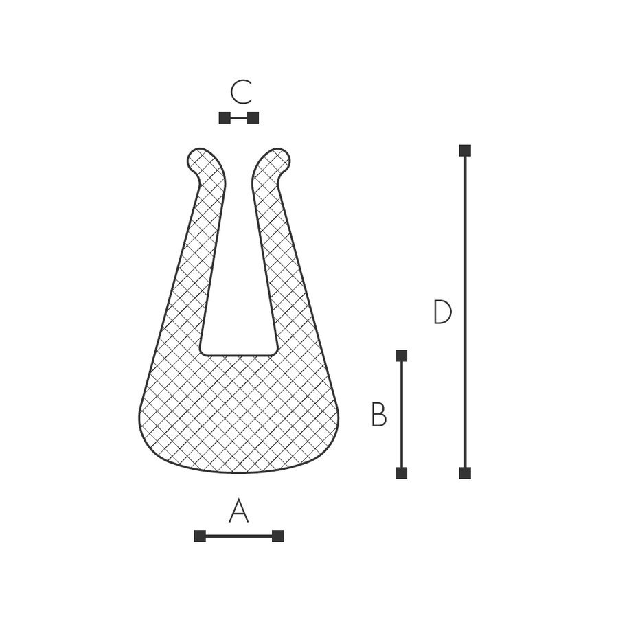 Abmessungen des Schaumprofils (siehe Preistabelle) Abmessungen des Schaumprofils (siehe Preistabelle)