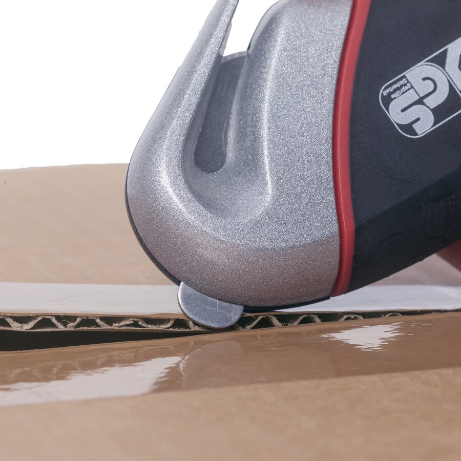 Mit dem zustzlichen Metalleinsatz lassen sich Paket-Klebebnder leicht aufschlitzen