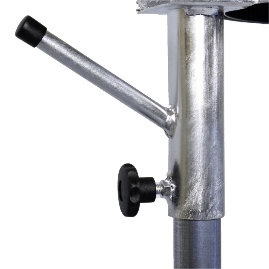 2 Sternschrauben am Gestell verhindern ein Verdrehen des Stnders