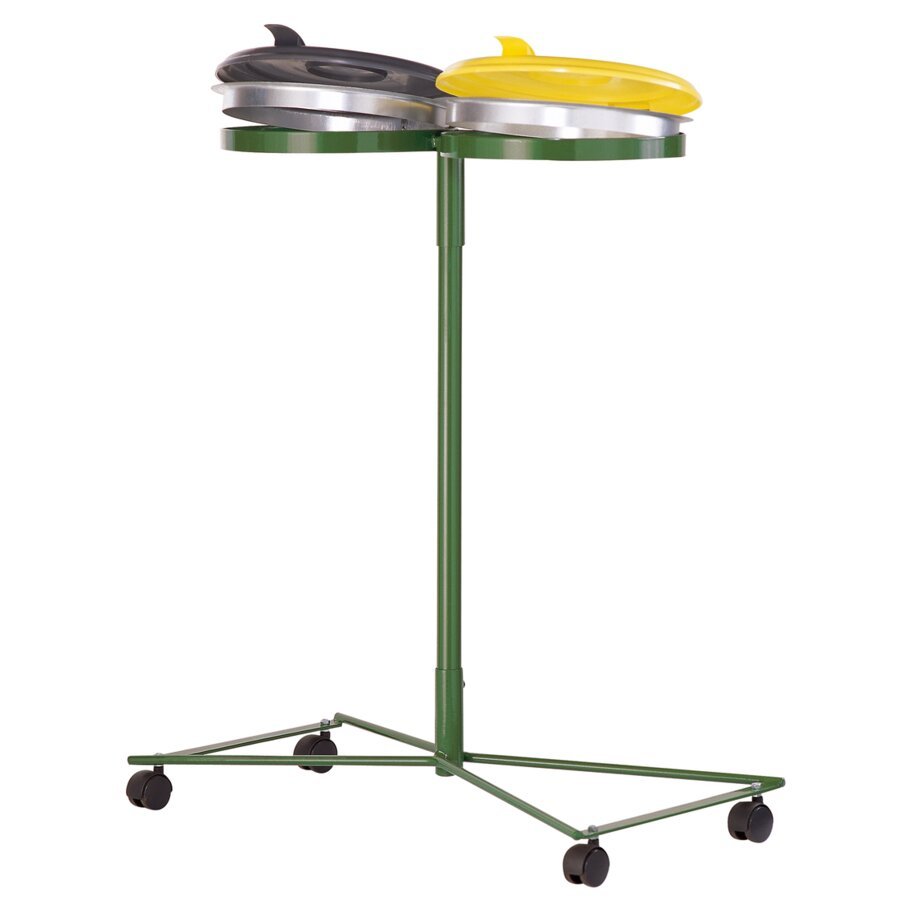 Fahrbarer Mllsackstnder mit 2 Halterungen fr 70 - 120 Liter Mllscke