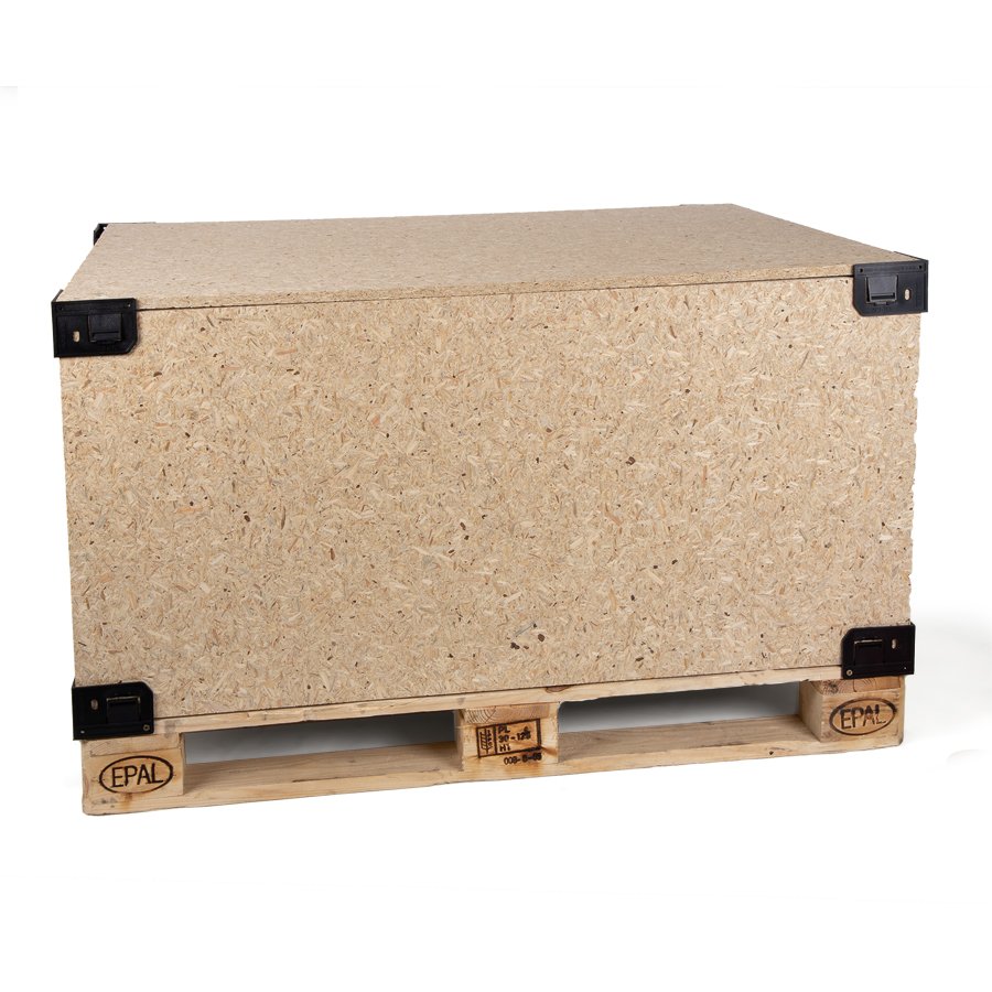 Mit den Kunststoff-Verbindungsecken lassen sich einfach Kisten bauen