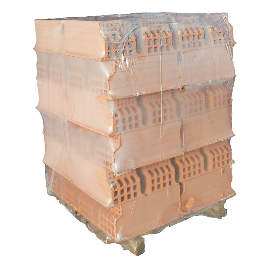 Die Folie hlt auch mehrere Teile auf einer Palette stabil zusammen