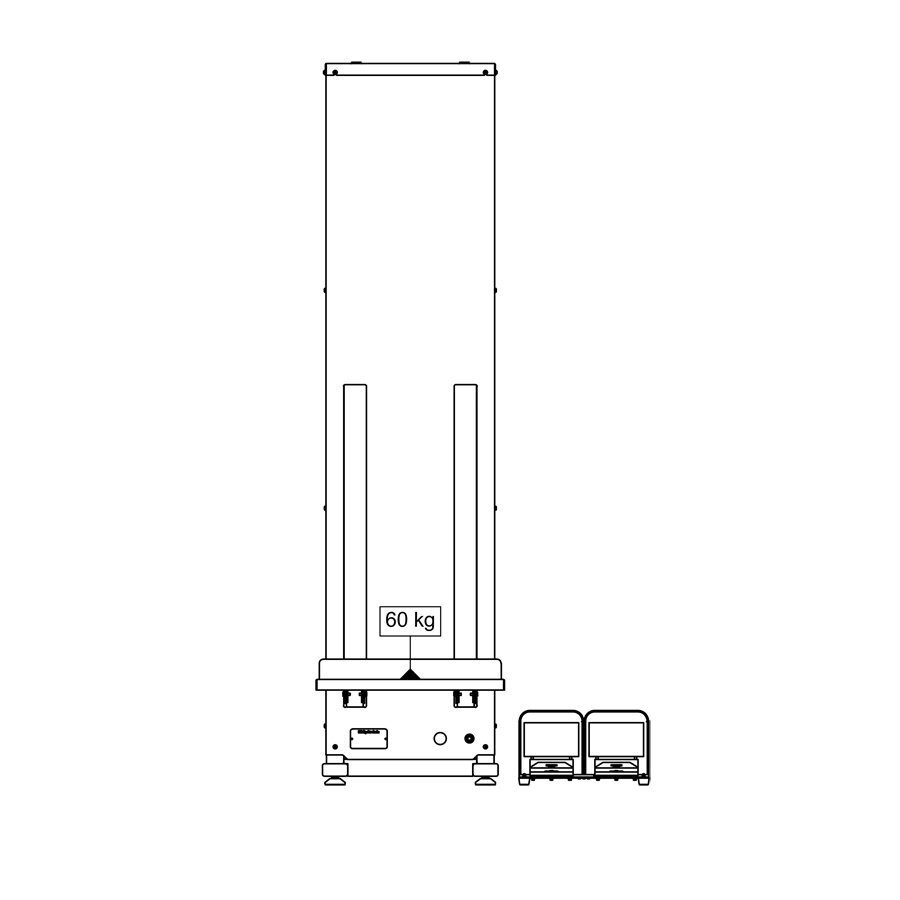 Maximale Flächenlast: 60 kg Maximale Flächenlast: 60 kg