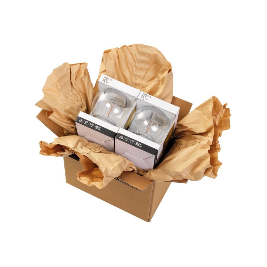 Je nach Bedarf knnen Sie Papierpolster fr leichte oder schwere Packgter herstellen