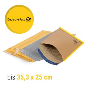 Hier finden Sie passende Versandtaschen für das Format "Großbrief" der Deutschen Post