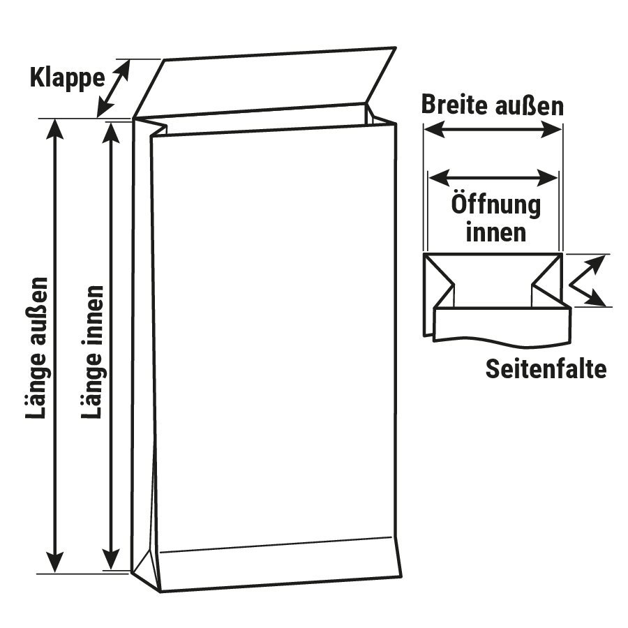 Papier-Versandtasche wiederverschließbar, individuell bedruckt Papier-Versandtasche wiederverschließbar, individuell bedruckt