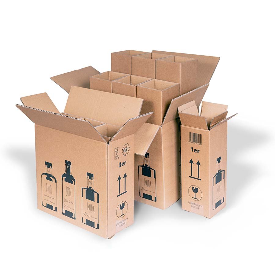 Versandkartons fr Gin-Flaschen