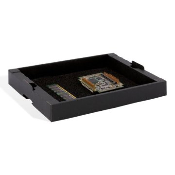 Stapelbarer ESD-Tray zum getrennten Aufbewahren elektronischer Bauteile