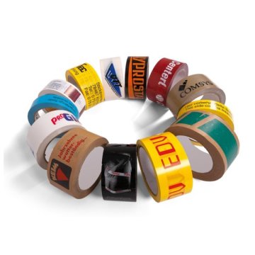 Individuell bedruckte PP-Klebebänder speziell für Recycling Kartons geeignet