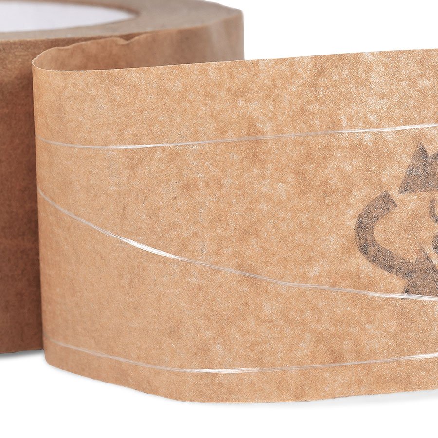 Paketband mit Recycling-Logos