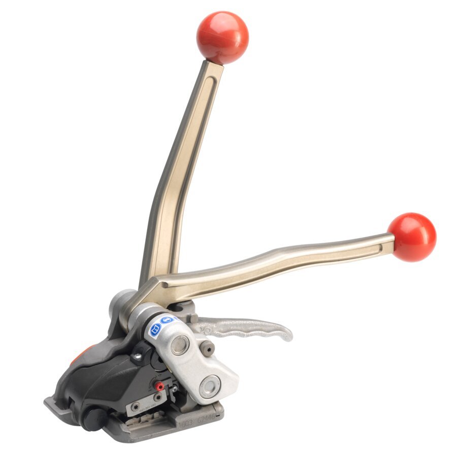 Das Spann- und Verschlussgert zum einfachen Umreifen mit Stahlbndern