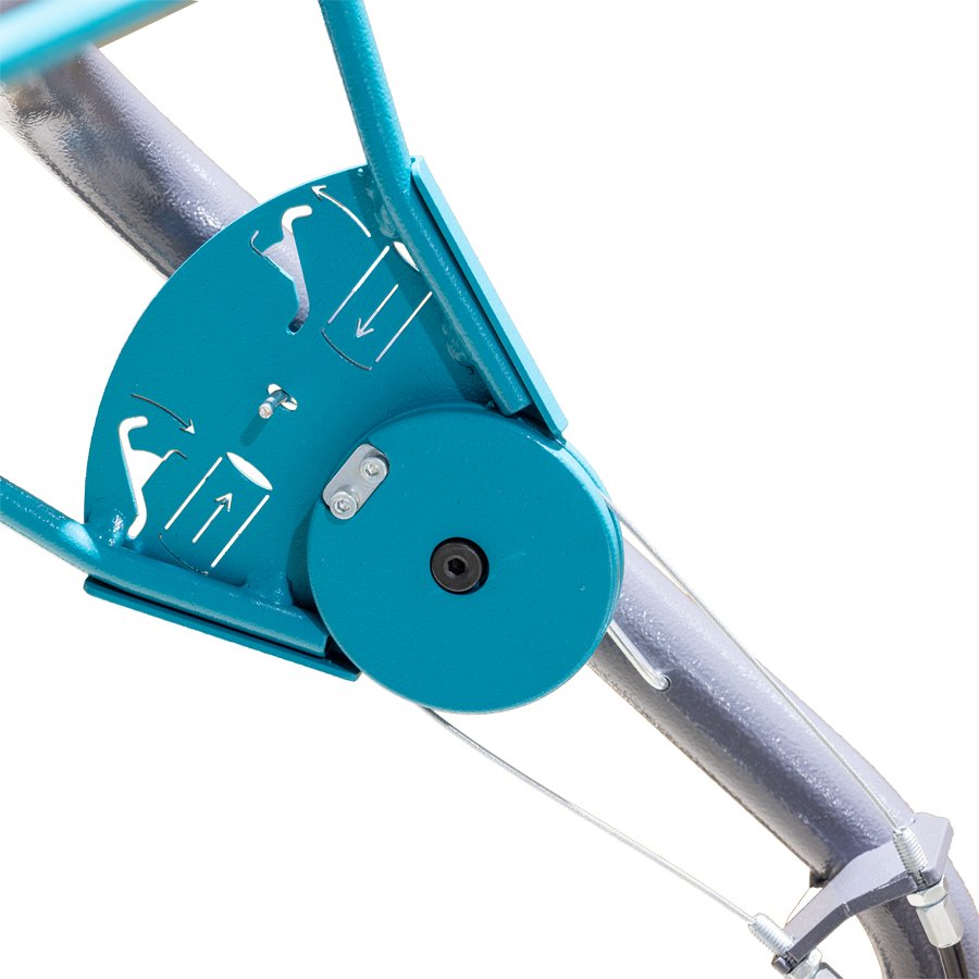 Ob auf oder ab kann man manuell steuern.