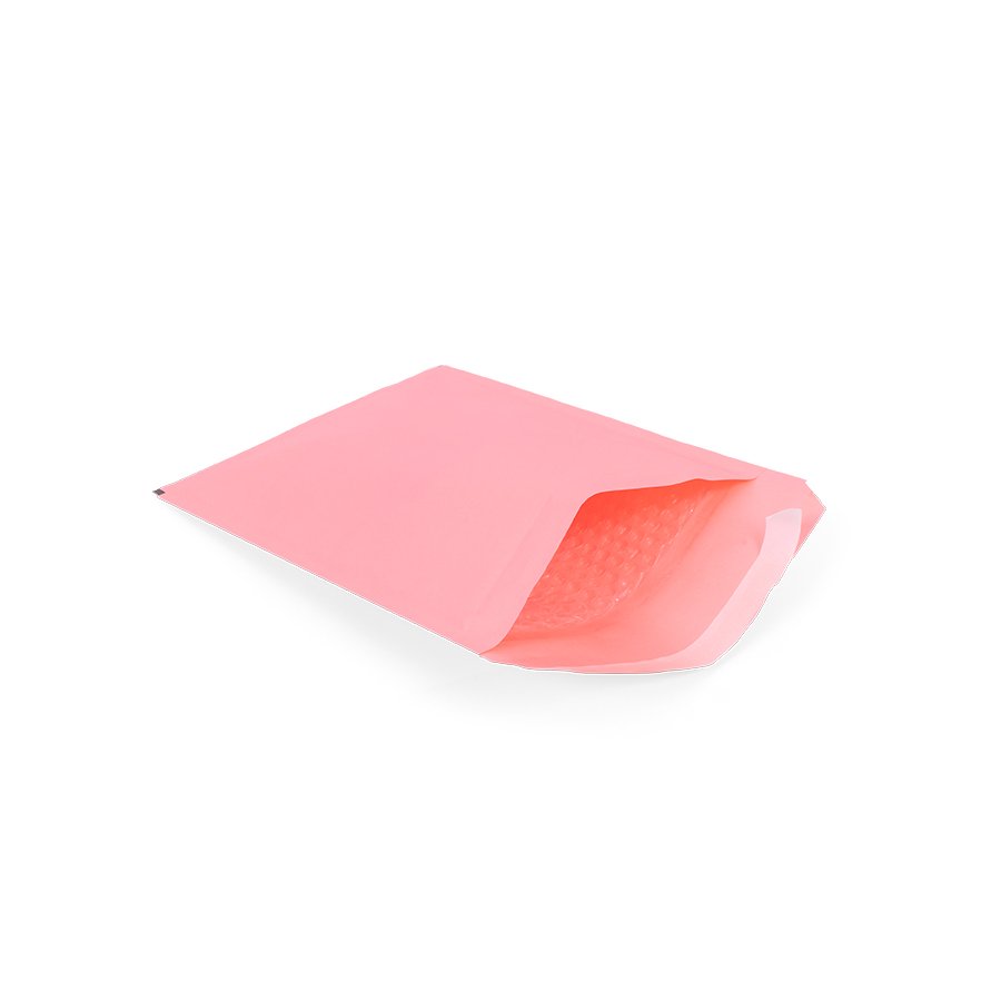Luftpolster-Versandtasche in Pink geffnet