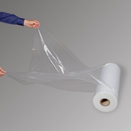 PE-Folie, mittig gefaltet als Halbschlauch