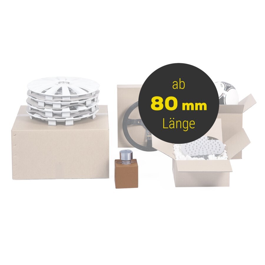 Kartons mit quadratischem Grundma ab 80 mm Lnge