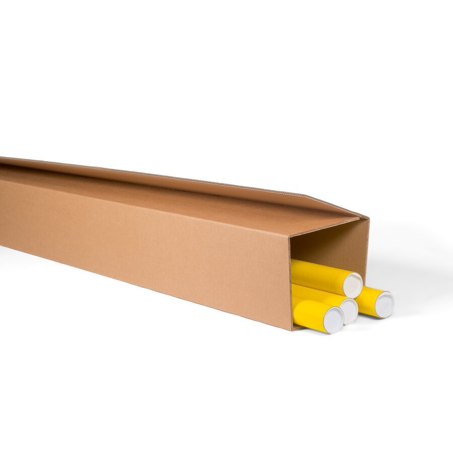 An den Rillungen alle 100 mm lsst sich die Wellpappe leicht knicken und so bequem um das Produkt wickeln