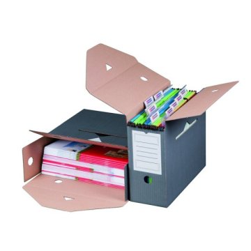 Archivbox zur kostengünstigen und platzsparenden Archivierung aller gängigen Hängemappen