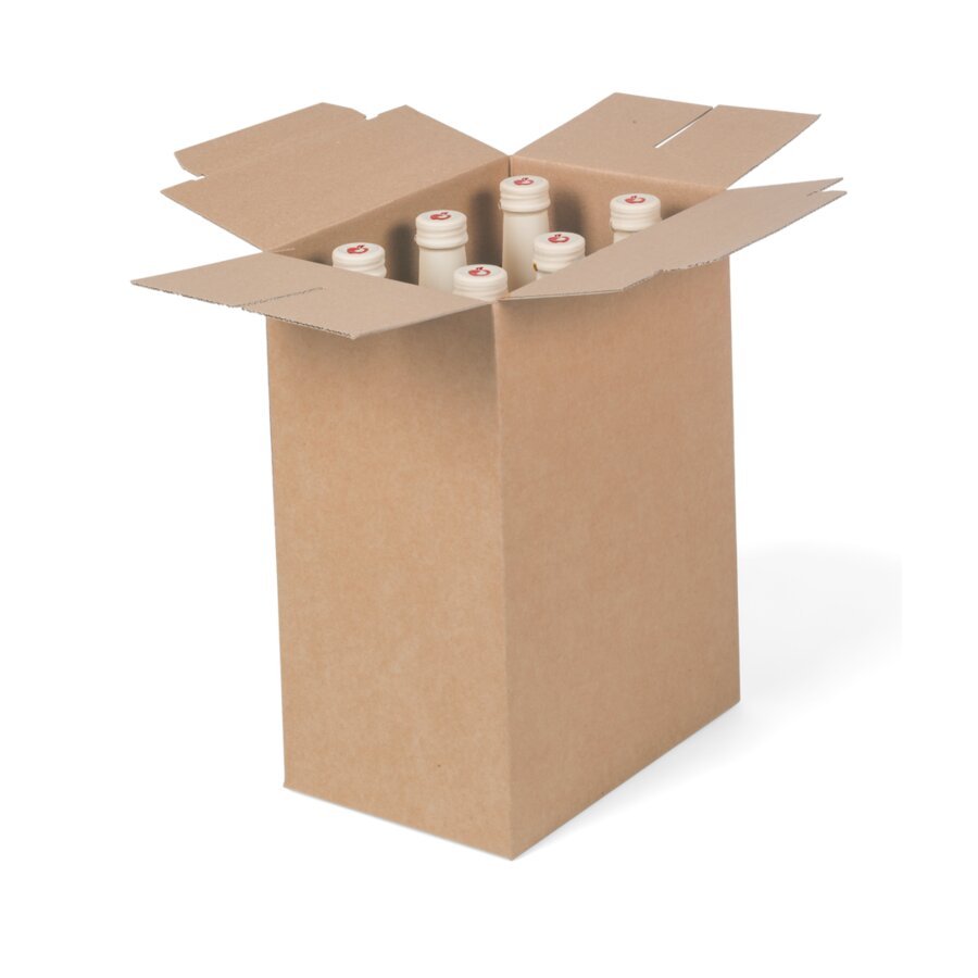 Flaschenkarton mit integriertem Gefache