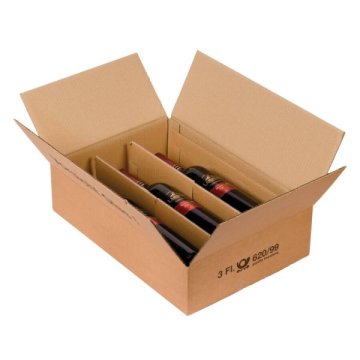 PTZ-zertifizierter Versandkarton f&uuml;r Flaschen (liegend)