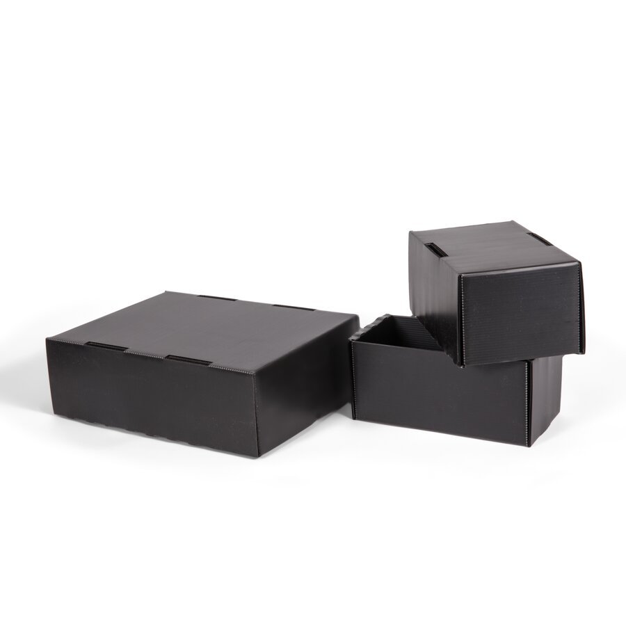 Die 2-teilige Verpackung wird flachliegend angeliefert und ist einfach und schnell aufgerichtet