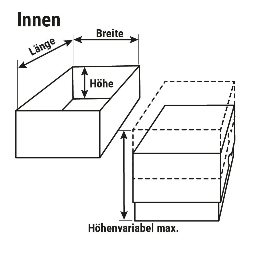 Stlpdeckelkarton aus Wellpappe, vorgeklebt