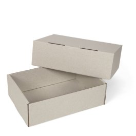 Stülpdeckelkarton aus Graspapier Stülpdeckelkarton aus Graspapier