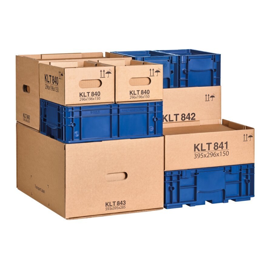 Auch mit KLT-Behltern aus Kunststoff kombinierbar