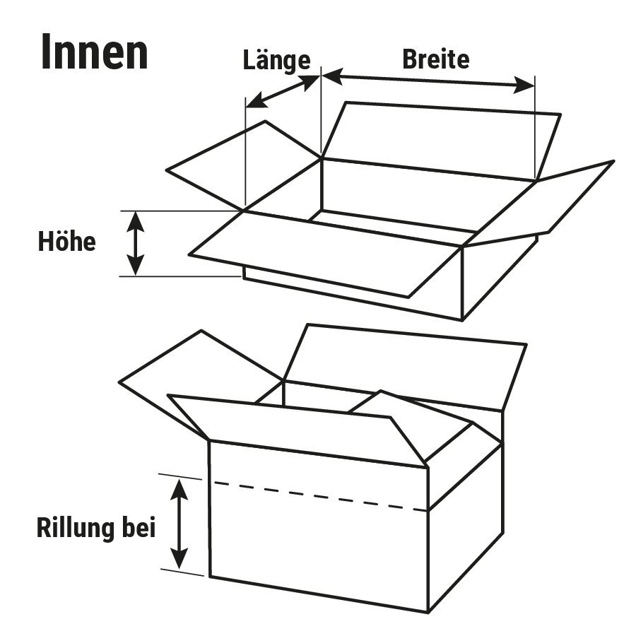 Faltkarton 1-2-wellig braun, ab 500 mm Länge Faltkarton 1-2-wellig braun, ab 500 mm Länge