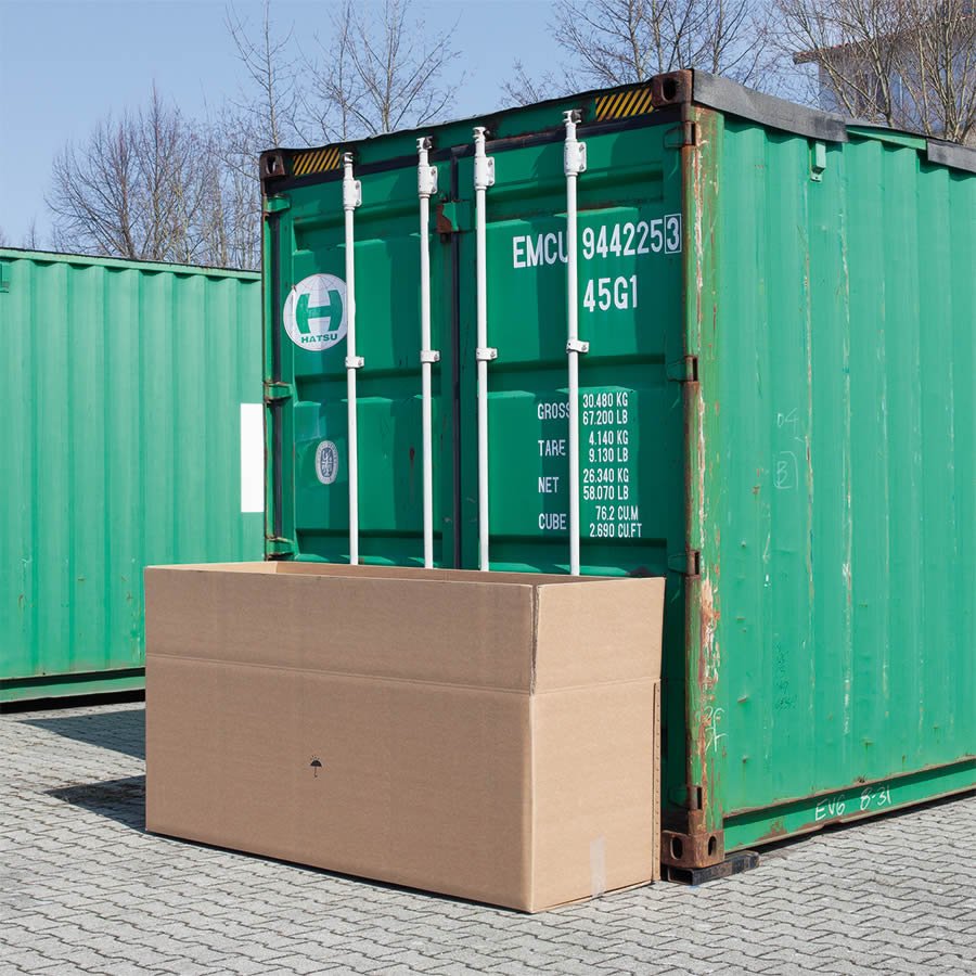 Faltkarton fr bersee-Container