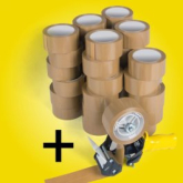 PVC-Packband + Abroller Spar-Set