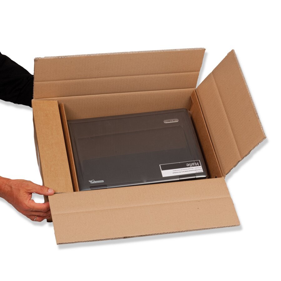 ... und dann in den Umkarton einsetzen.