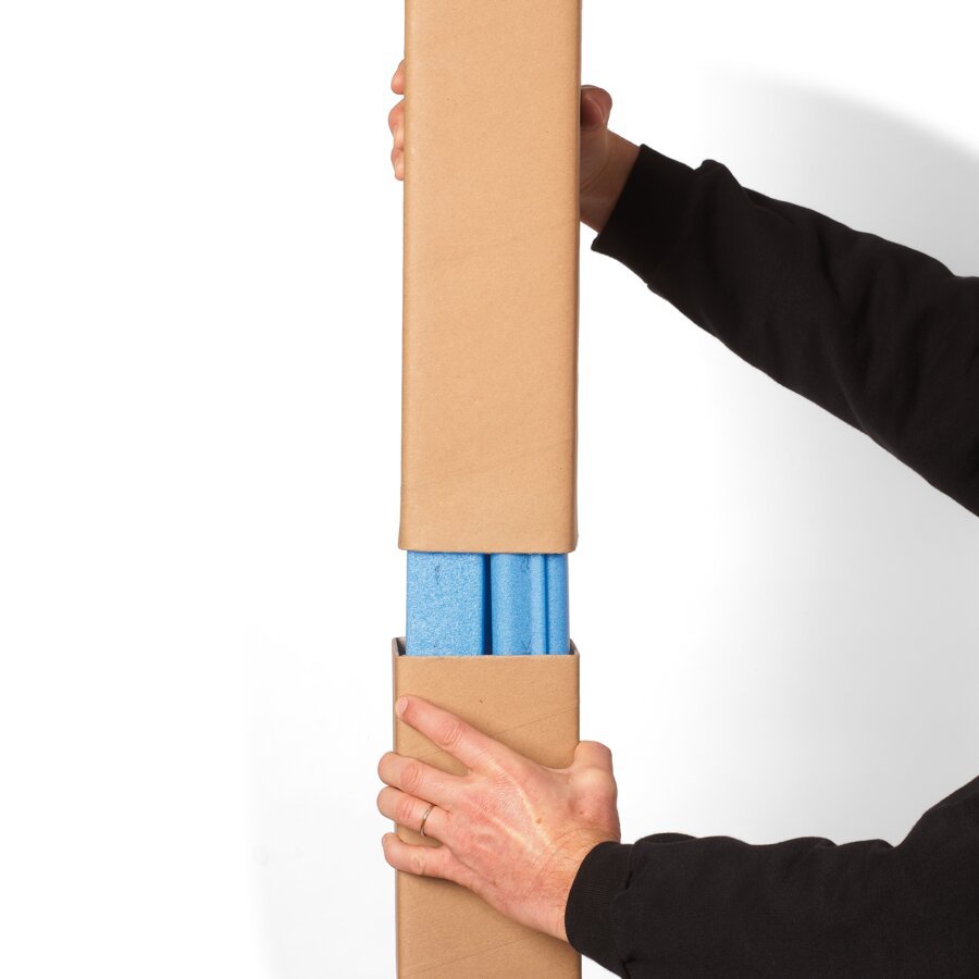 Eckige Versandhülse einfach ineinander stecken Eckige Versandhülse einfach ineinander stecken