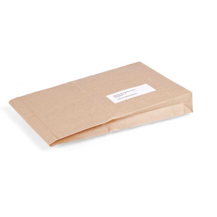 Mit praktischer Seitenfalte fr unterschiedlich hohe Produkte