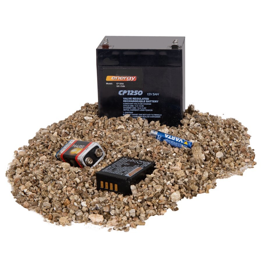 Auch zur Lagerung von defekten Akkus und Batterien geeignet Auch zur Lagerung von defekten Akkus und Batterien geeignet