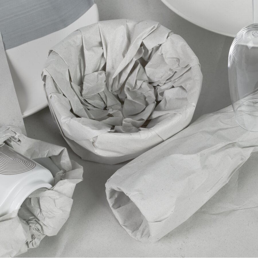 Packseide eignet sich hervorragend zum Verpacken von Glas und Porzellan oder anderen hochsensiblen Packgütern Packseide eignet sich hervorragend zum Verpacken von Glas und Porzellan oder anderen hochsensiblen Packgütern