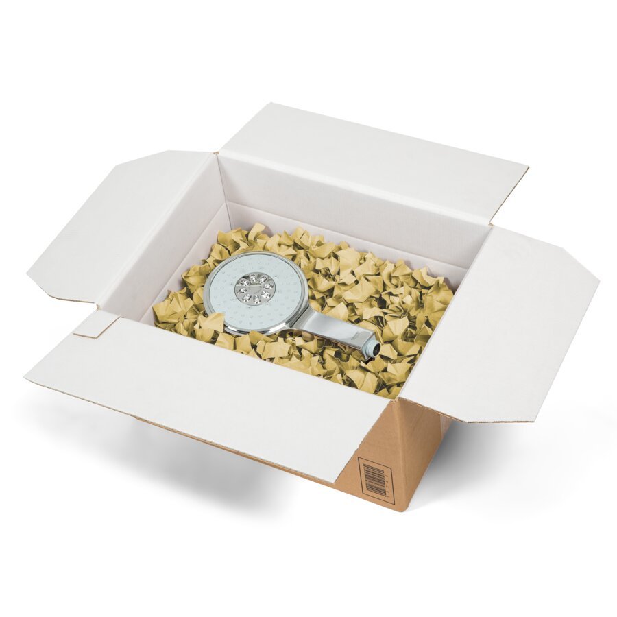 Die Papierchips bestehen aus stabilem Kraftpapier, zu 100% recycelbar Die Papierchips bestehen aus stabilem Kraftpapier, zu 100% recycelbar