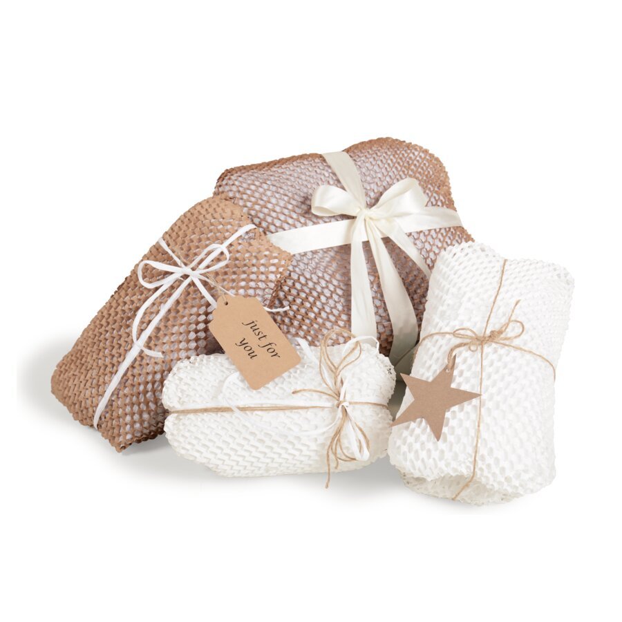 Es entsteht eine dekorative Schutzverpackung Es entsteht eine dekorative Schutzverpackung