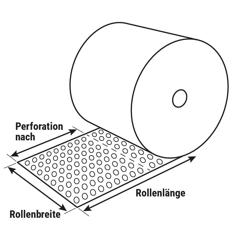Luftpolsterfolie, Kurzrolle Luftpolsterfolie, Kurzrolle