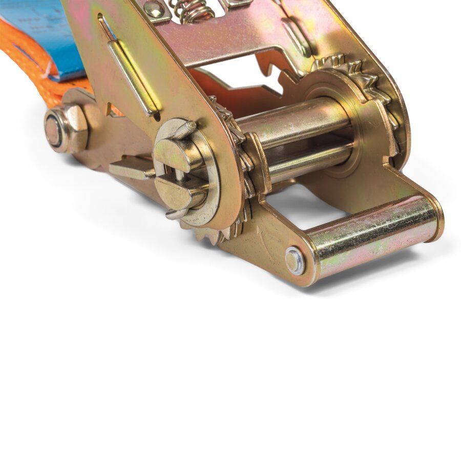 Die aus robustem Stahl gefertigten Druckratschen halten auch großen Zurrkräften stand Die aus robustem Stahl gefertigten Druckratschen halten auch großen Zurrkräften stand