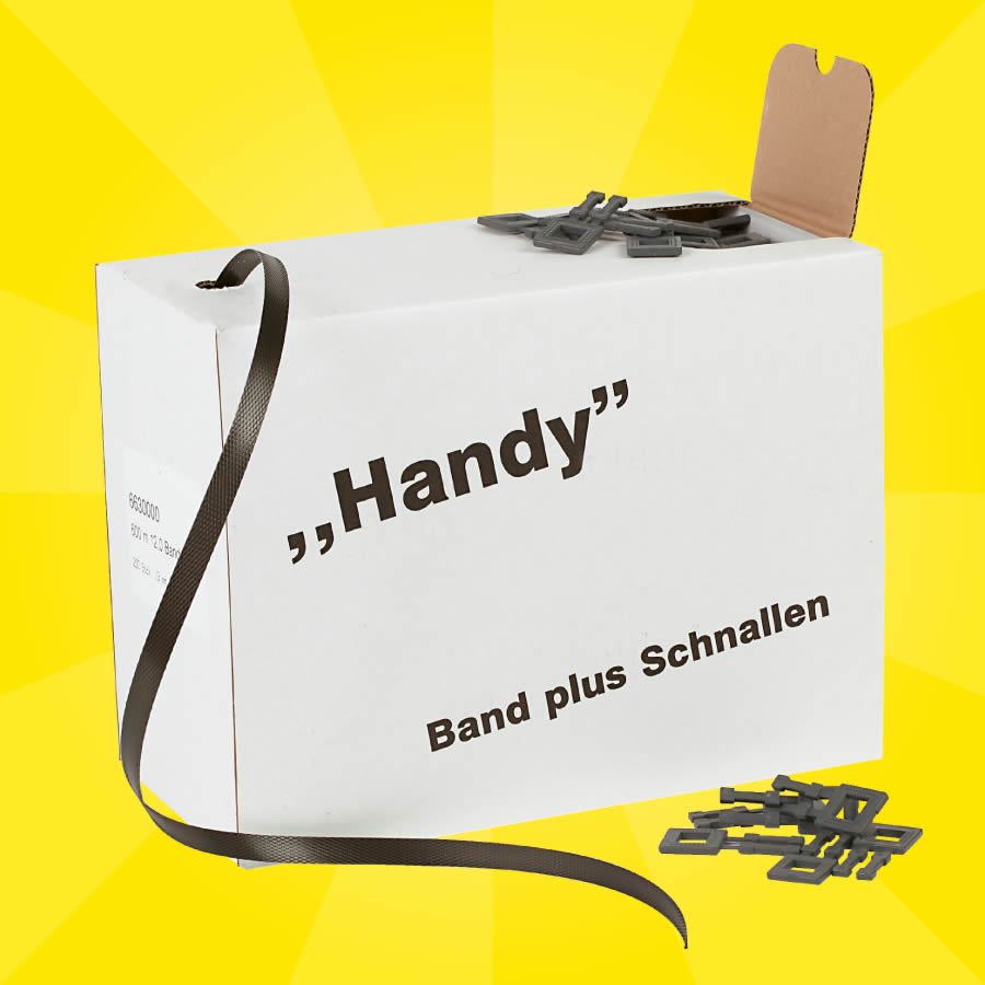 Umreifungsband im Spendekarton