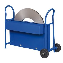 Abrollwagen fr Stahlband, fahrbar