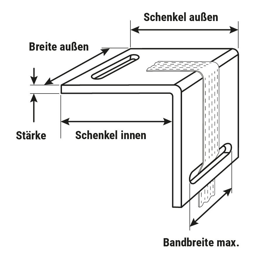 Kantenschutzecken, aus flexiblem PVC
