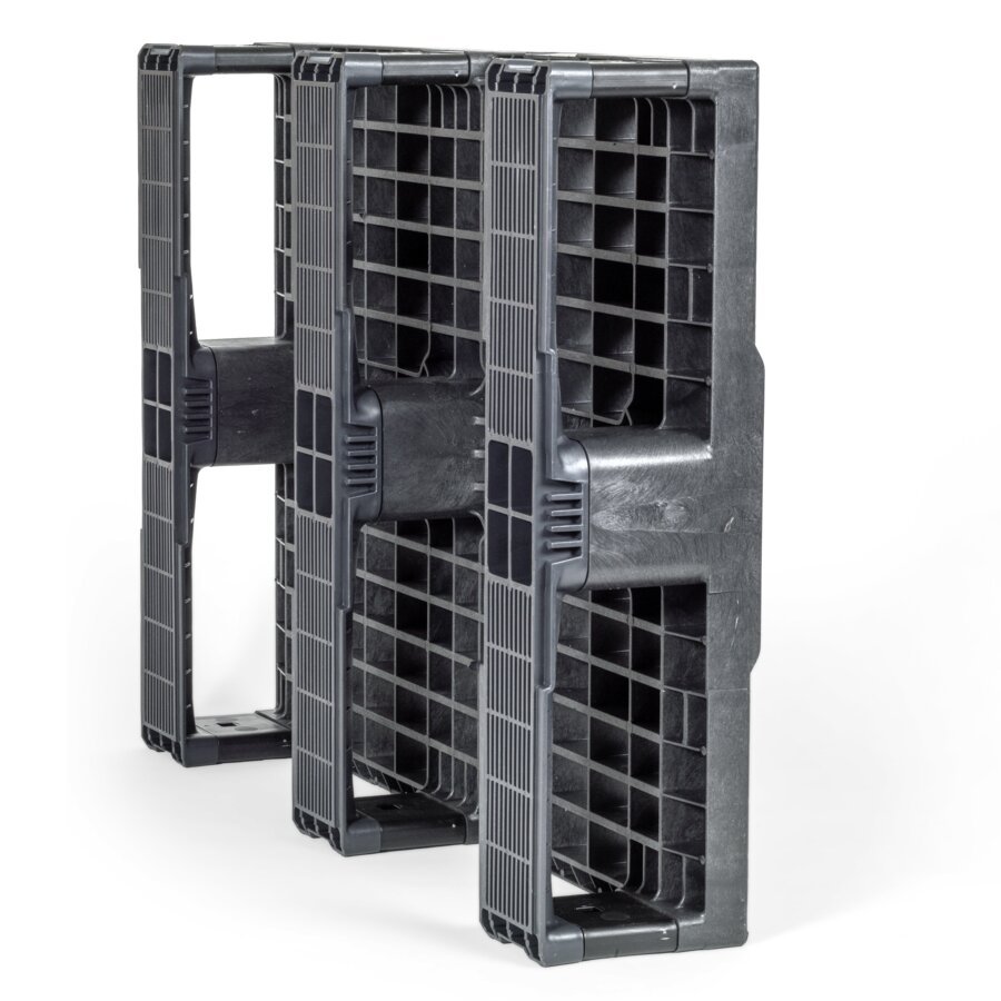 4-seitig einfahrbar und damit praktisch mit Hubwagen und anderen Flurfrderfahrzeugen transportierbar