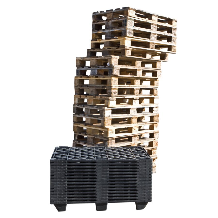 Erhebliche Platzeinsparung gegenber klassischen EURO-Paletten